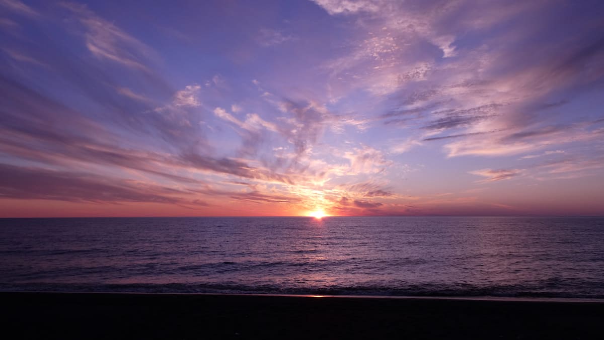 Sunset over Lake Superior from the property